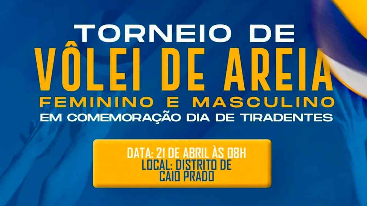 ultimos dias para inscricao no torneio de volei masculino e feminino em caio prado itapiuna