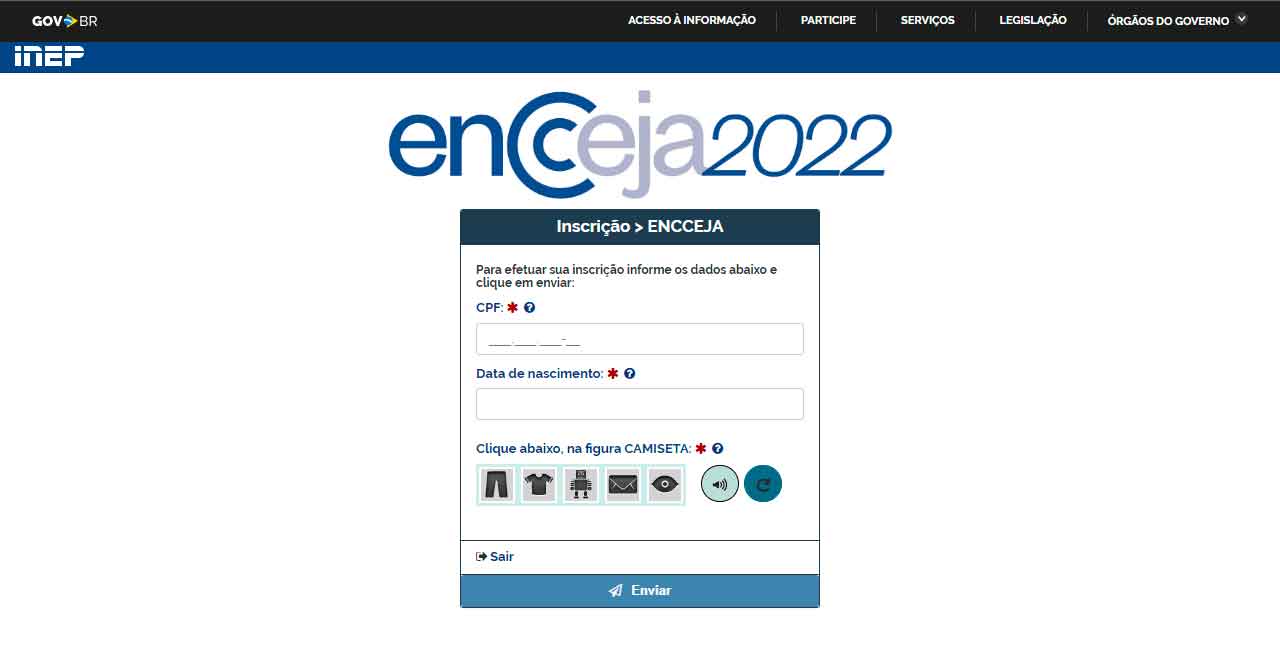 Inscrições do Encceja 2022 abertas