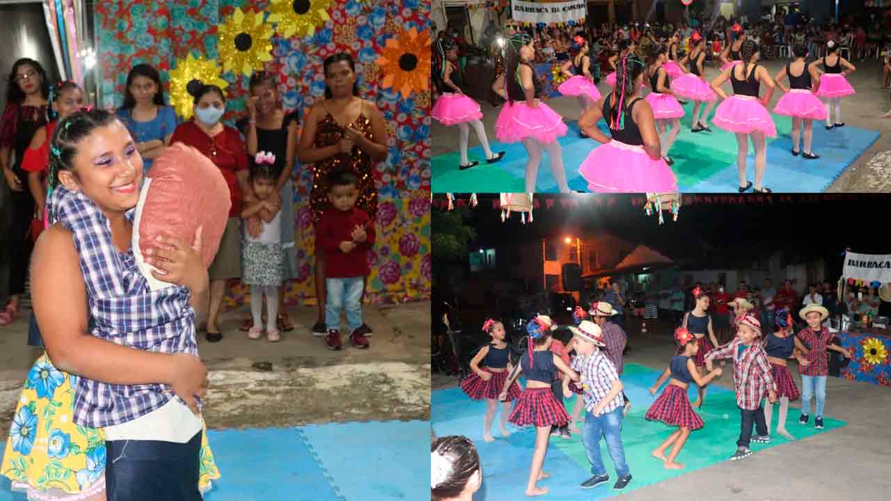 Crianças, adolescentes e jovens dão show de talentos no Arraiá do PACC em Palmatória, distrito de Itapiúna