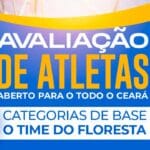 Secretaria de Esporte de Itapiúna realizará avaliação de atletas para categorias de base para o time do Floresta