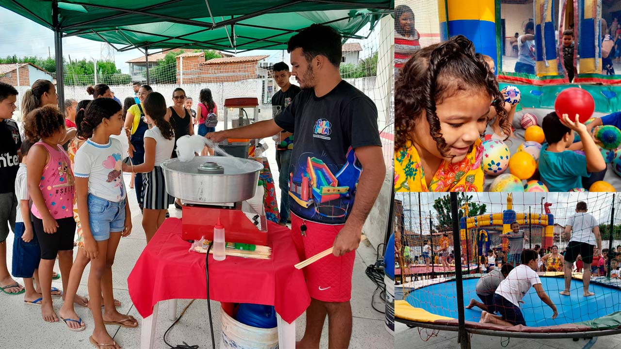 centro de apoio à criança realizou caravana do brincar na localidade de juá