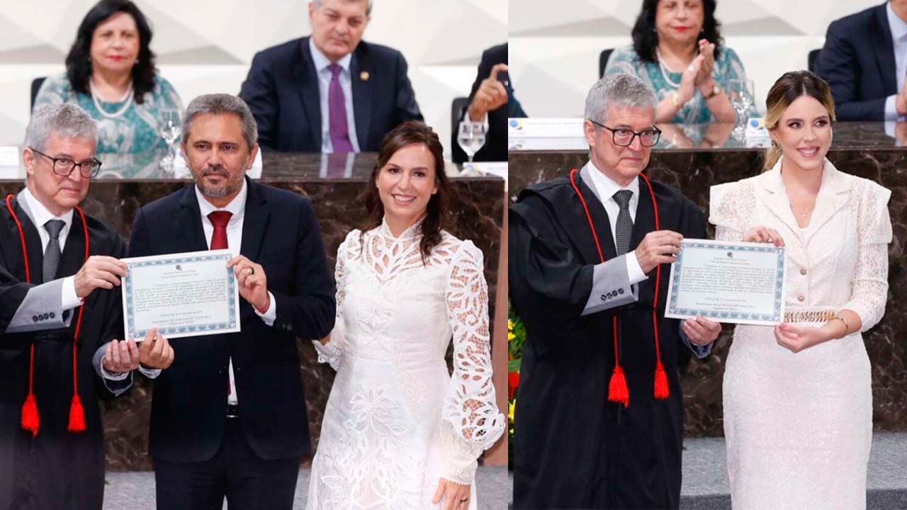governador e vice governadora eleitos receberam os seus diplomas em cerimônia no tribunal regional eleitoral do ceará