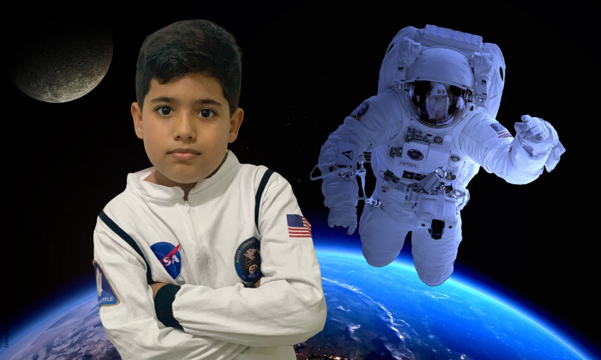 uma criança apaixonada por astronomia irá participar de uma competição internacional