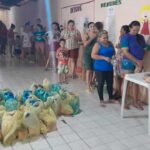 pacc distribui doações do mesa brasil sesc em palmatória, distrito de itapiúnaj