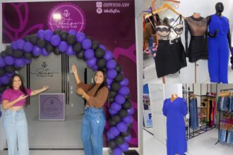 grande estilo marca reinauguração da boutique bela flor com coffee break, estoura balão e preços incríveis