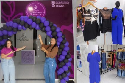grande estilo marca reinauguração da boutique bela flor com coffee break, estoura balão e preços incríveis