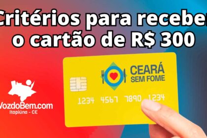 Conheça os critérios para receber o Cartão Ceará sem Fome no valor de R$ 300