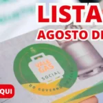 Lista oficial de beneficiários do Programa Vale Gás Social do mês de agosto de 2023