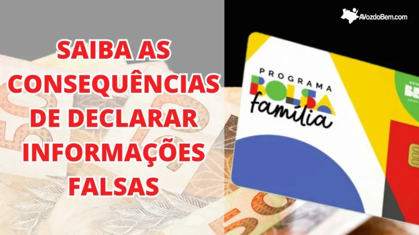 Saiba as consequências de Declarar Informações Falsas no Cadastro Único do Bolsa Família