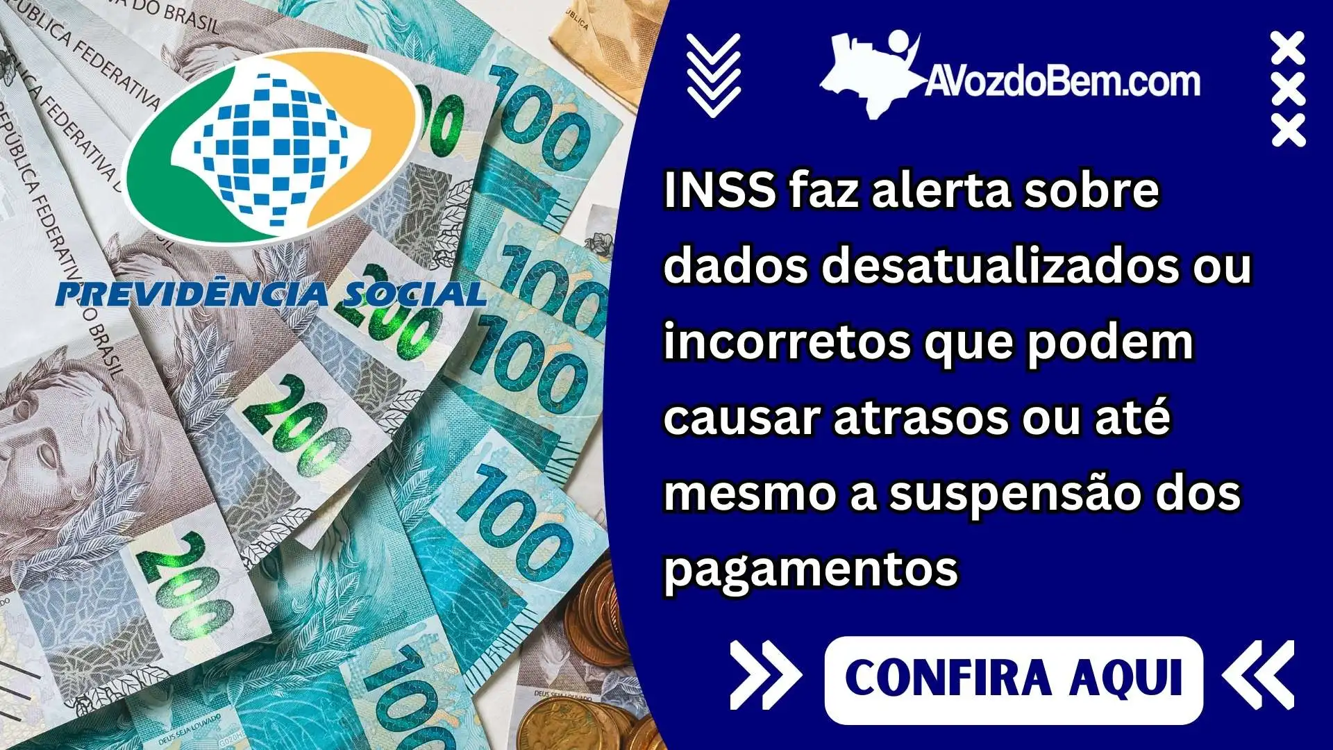 INSS faz alerta sobre dados desatualizados ou incorretos que podem causar atrasos ou até mesmo a suspensão dos pagamentos