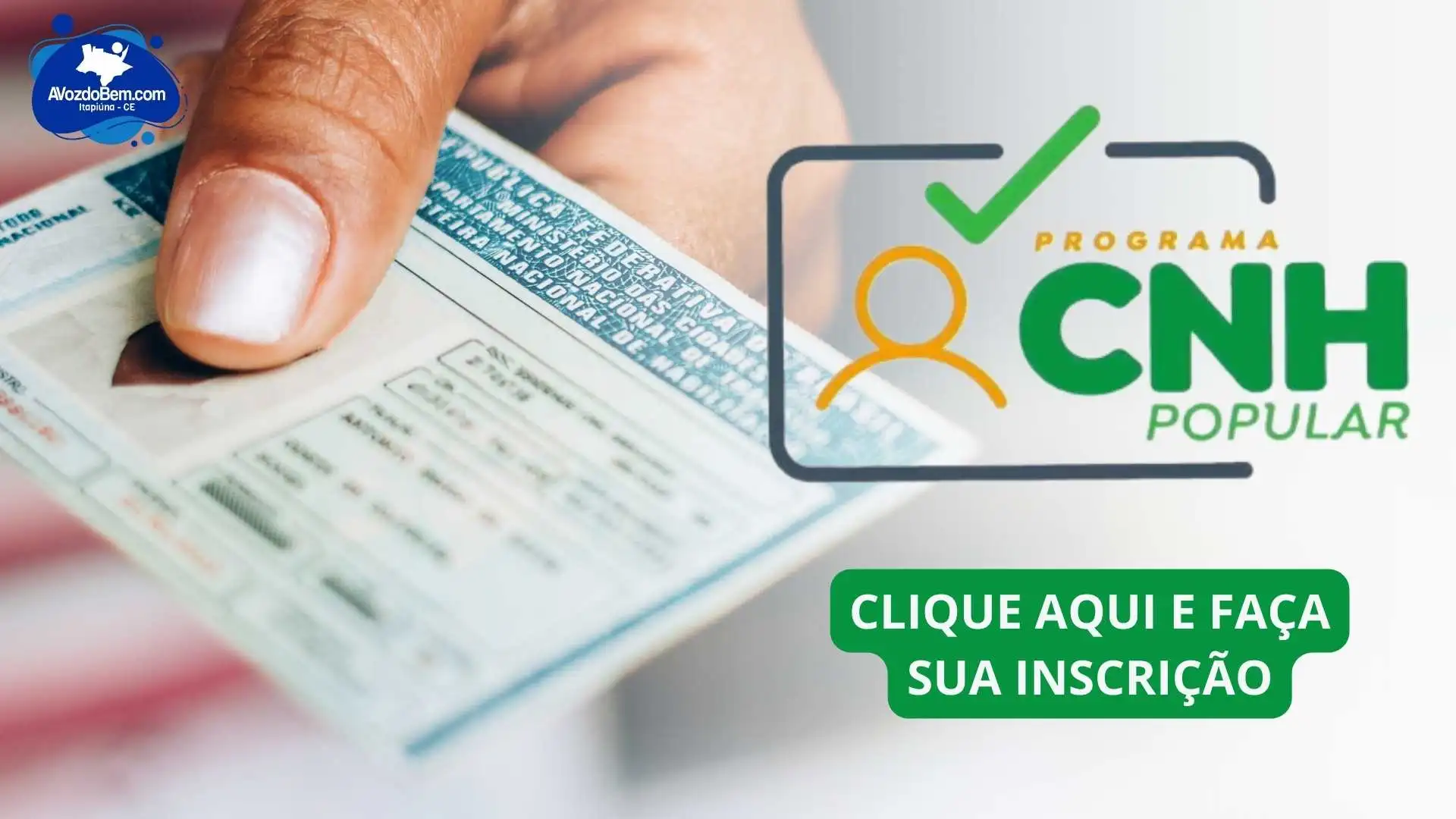 Não Perca Tempo: Inscrições abertas para o Programa CNH Popular 2023