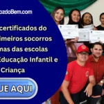 Entrega de certificados do curso de primeiros socorros para as turmas das escolas Núcleo de Educação Infantil e Recanto da Criança