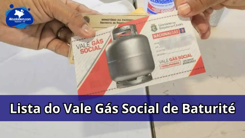 Lista do Vale Gás Social de Baturité, mês de dezembro de 2023