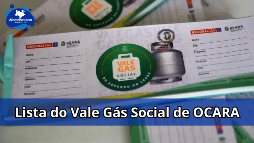 OCARA: Confira a lista do Vale Gás Social do mês de dezembro de 2023