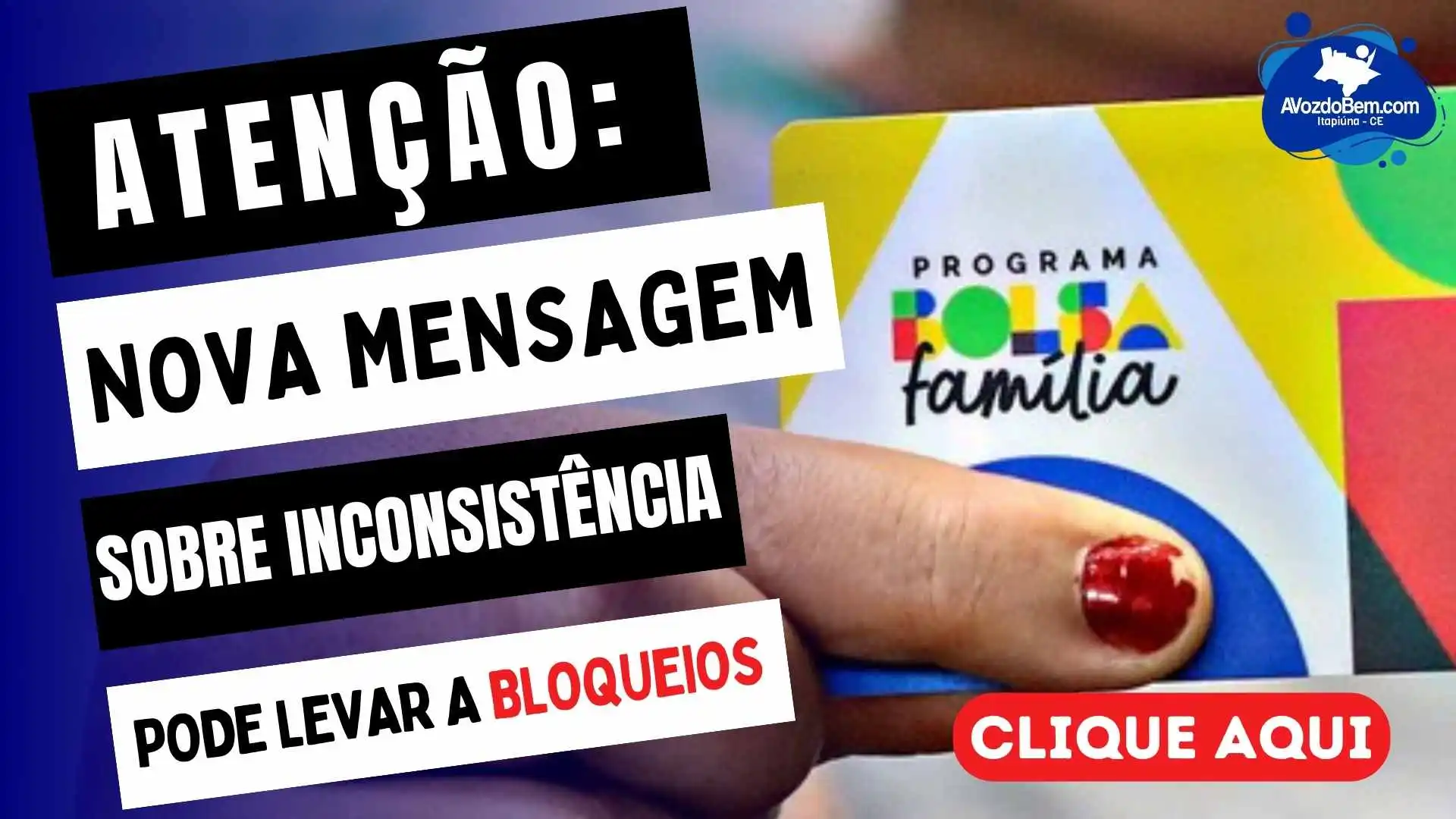 Atenção, beneficiários do Bolsa Família: nova mensagem sobre inconsistência de dados pode resultar em bloqueios