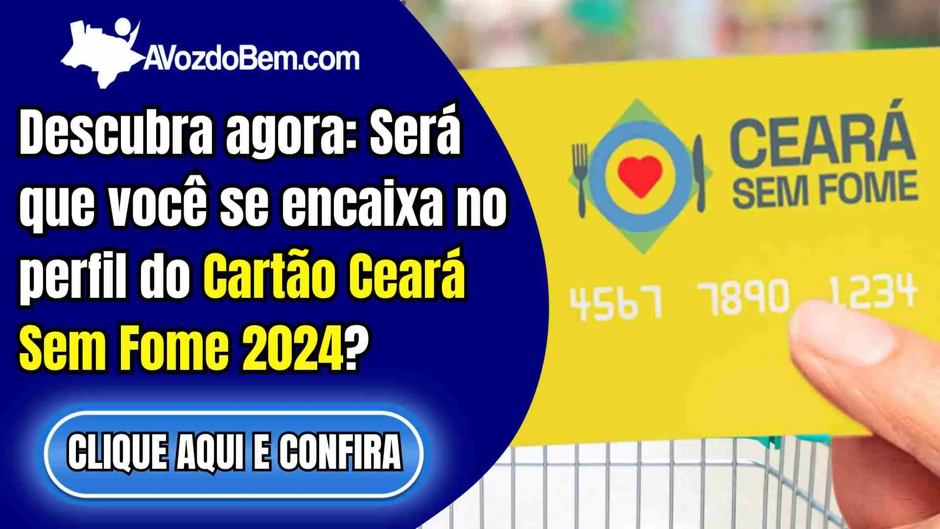 Você se encaixa no perfil do Cartão Ceará Sem Fome 2024?