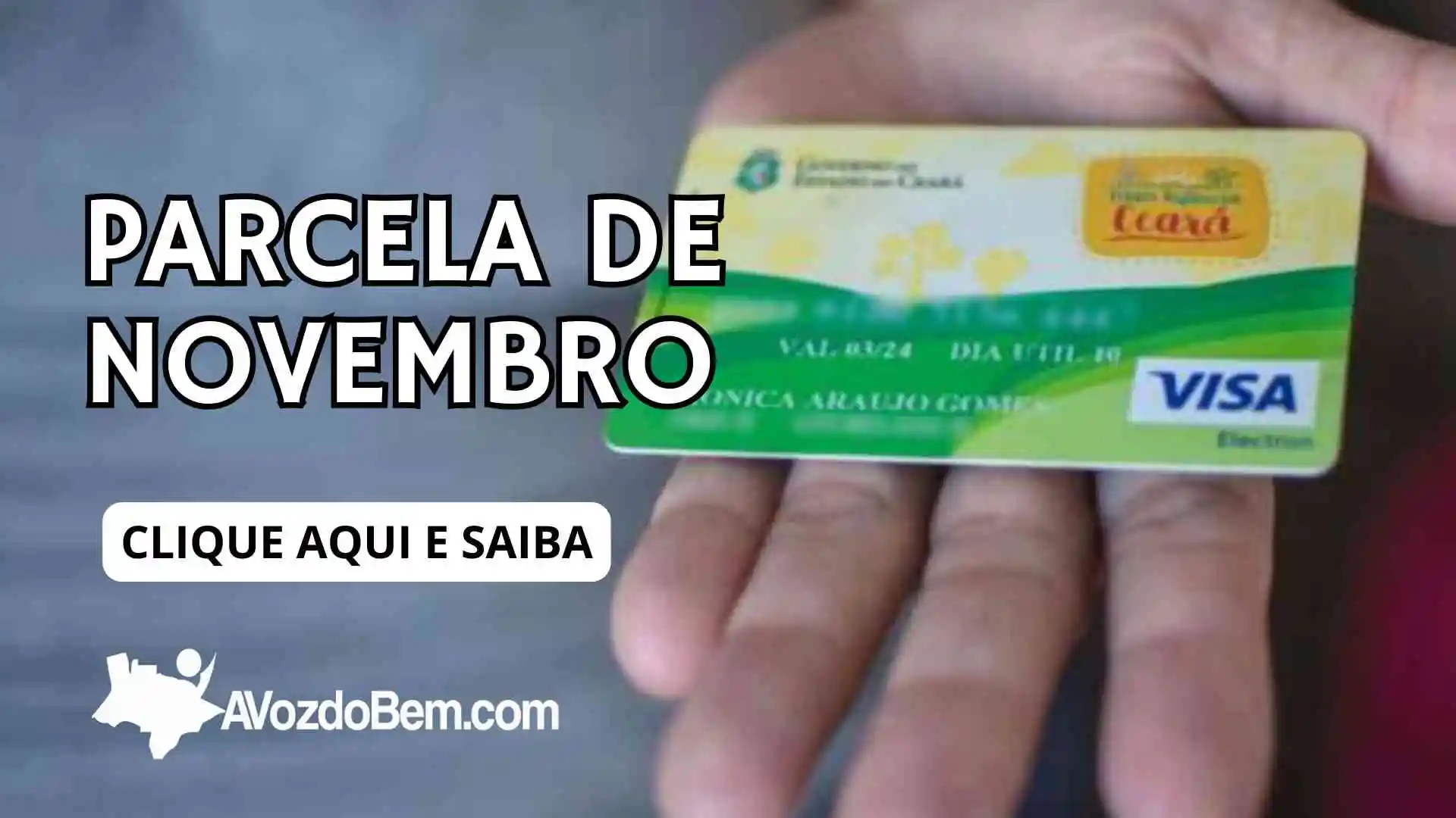 Saiba quando será o pagamento da parcela de novembro do Cartão Mais Infância Ceará