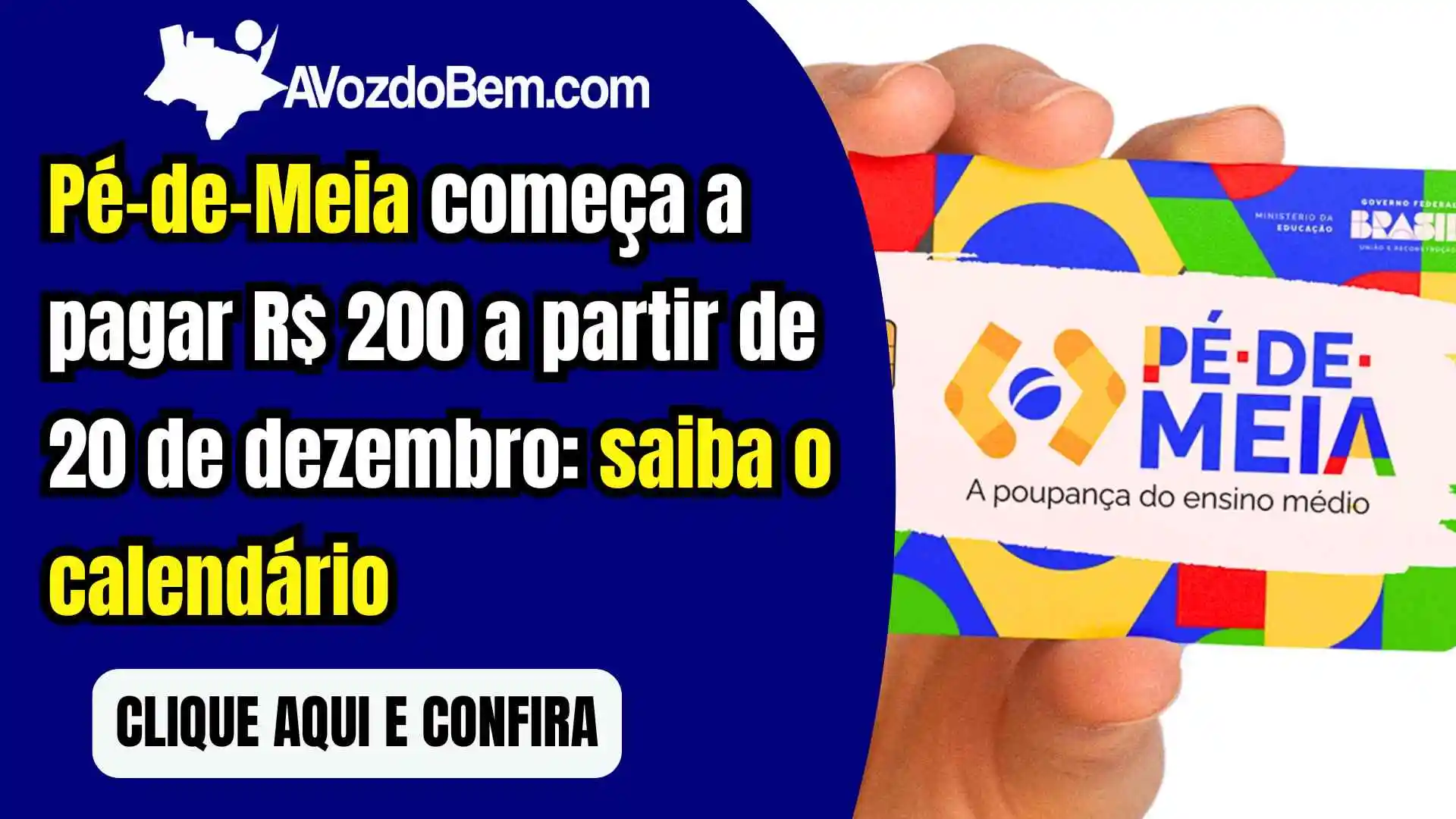 Calendário de pagamento do Pé-de-meia no mês de dezembro de 2024