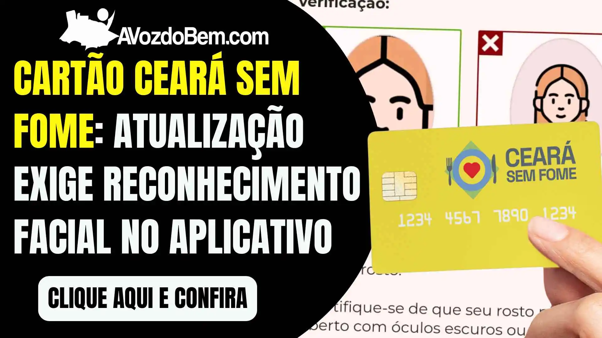 Cartão Ceará Sem Fome: Atualização exige reconhecimento facial no aplicativo