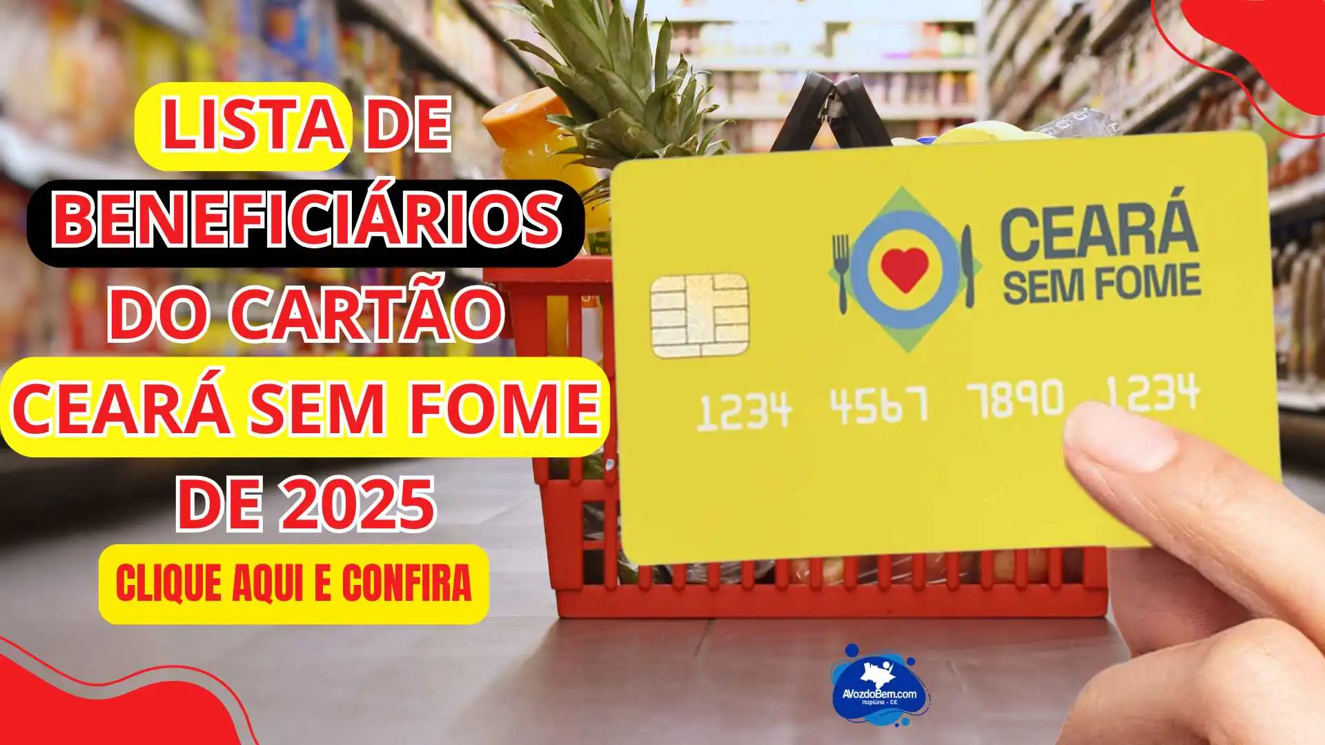 Lista de beneficiários do Cartão Ceará Sem Fome de 2025