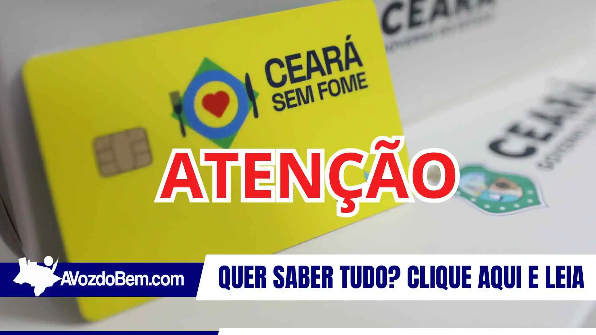 Cartão Ceará Sem Fome pode ser retirado na sede da SPS em Fortaleza