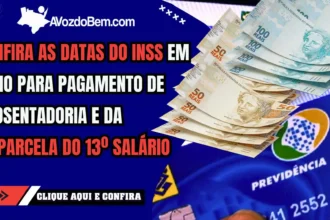 Confira as datas do INSS em maio para pagamento de aposentadoria e da 2ª parcela do 13º salário