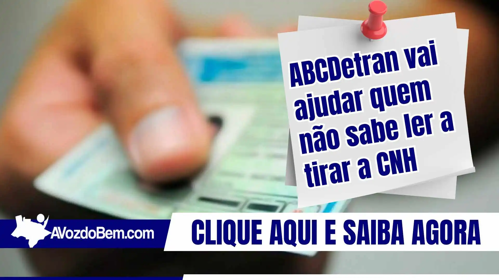 ABCDetran vai ajudar quem não sabe ler a tirar a CNH