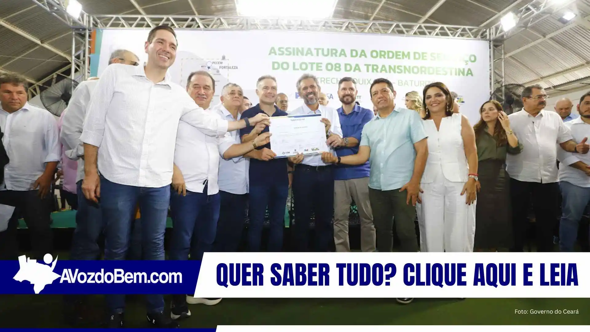 Assinada ordem de serviço do lote 08 da ferrovia Transnordestina entre Quixadá e Baturité