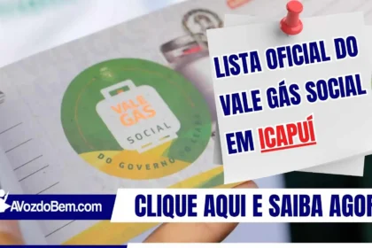 Lista oficial do Vale Gás Social em Icapuí
