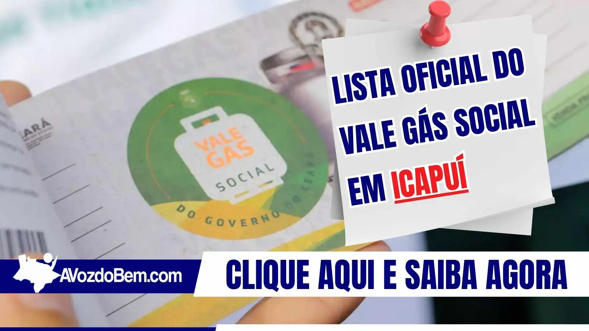 Lista oficial do Vale Gás Social em Icapuí