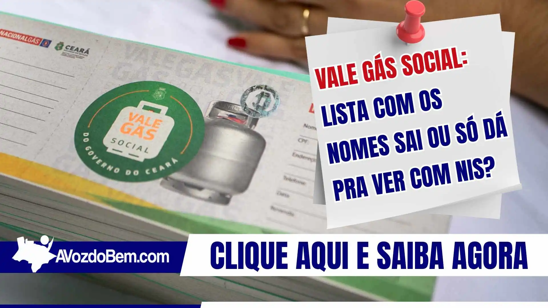 Vale Gás Social: lista com os nomes sai ou só dá pra ver com NIS?
