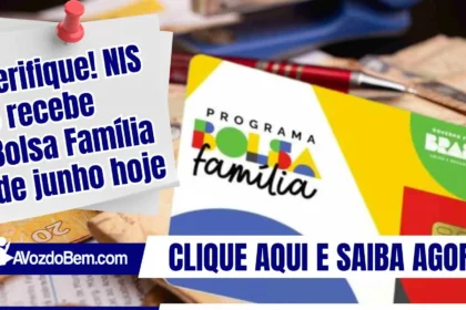 Verifique! NIS 6 recebe Bolsa Família de junho hoje