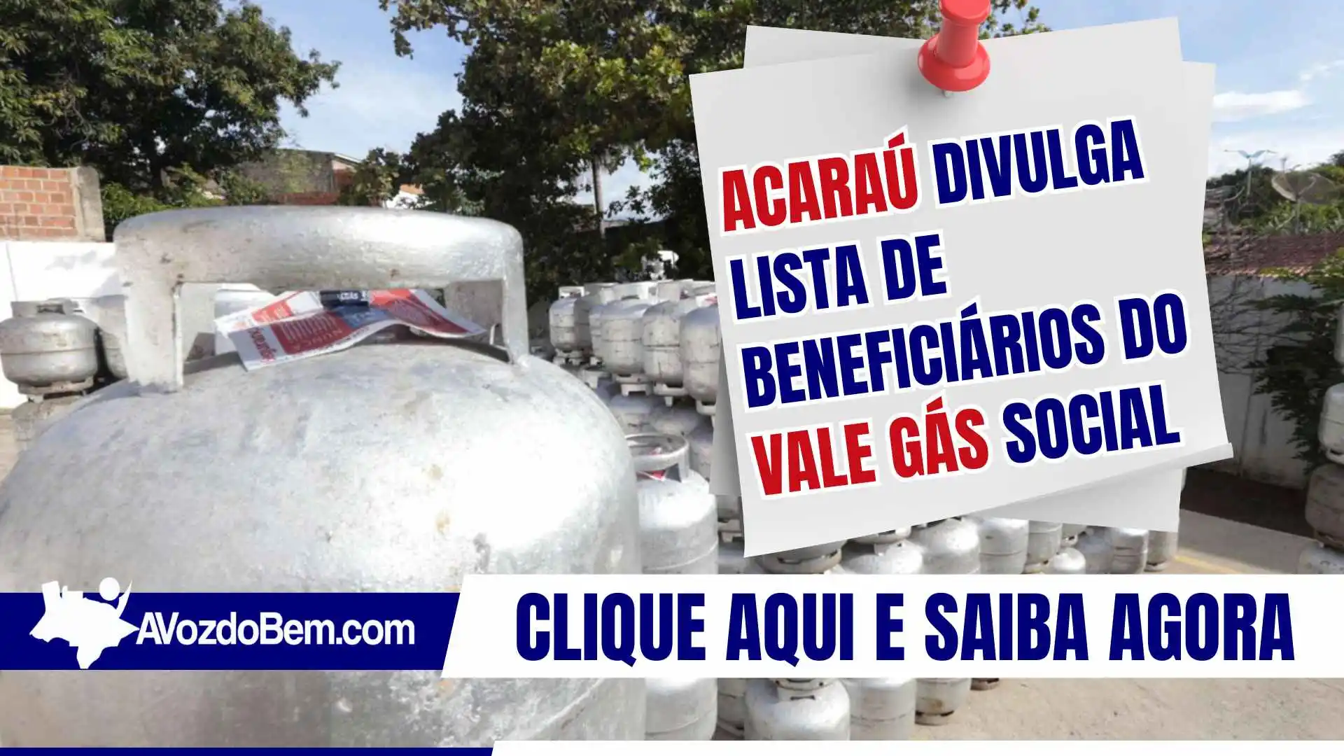 Acaraú divulga lista de beneficiários do Vale Gás Social