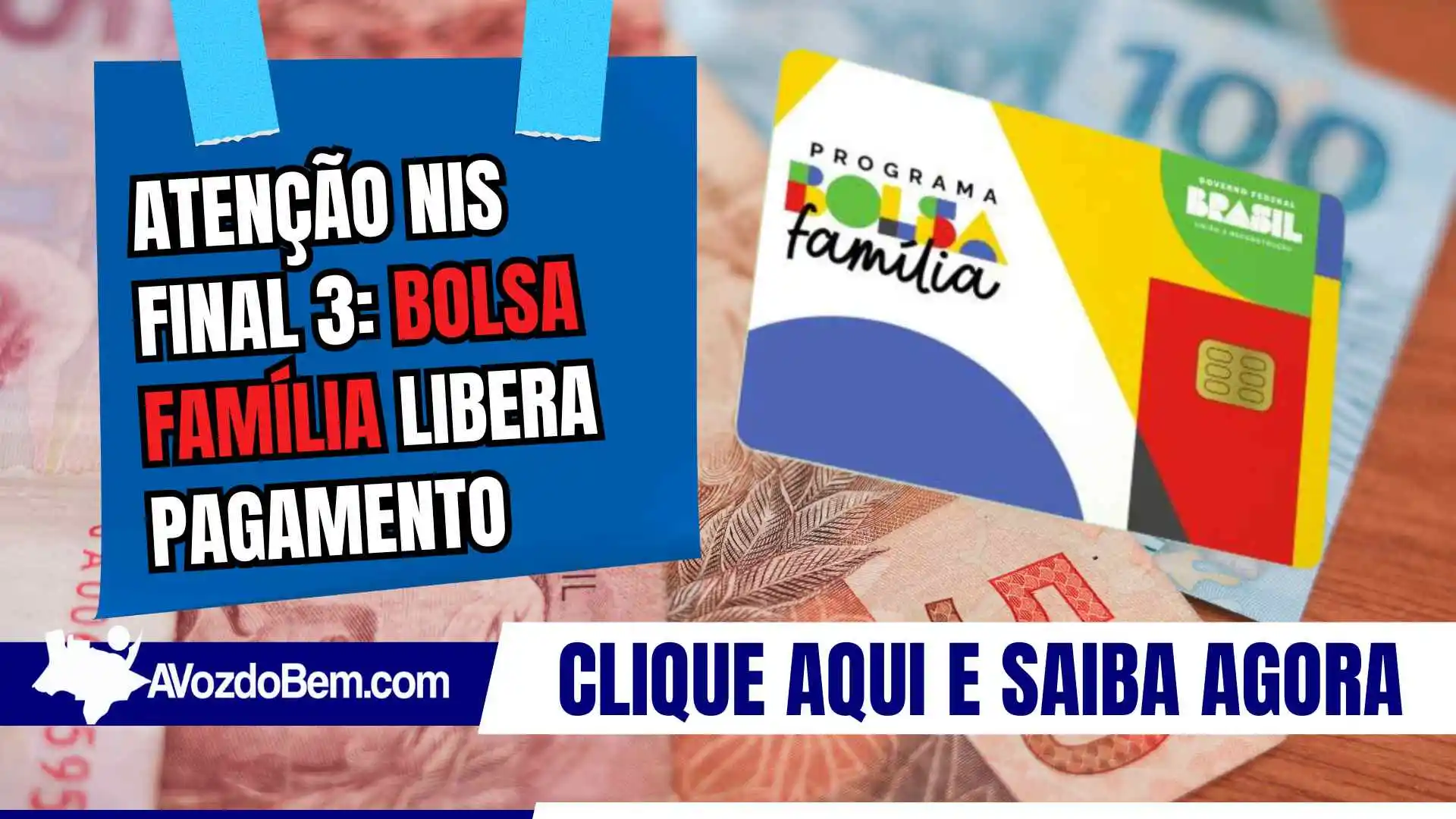 Atenção NIS final 3: Bolsa Família libera pagamento