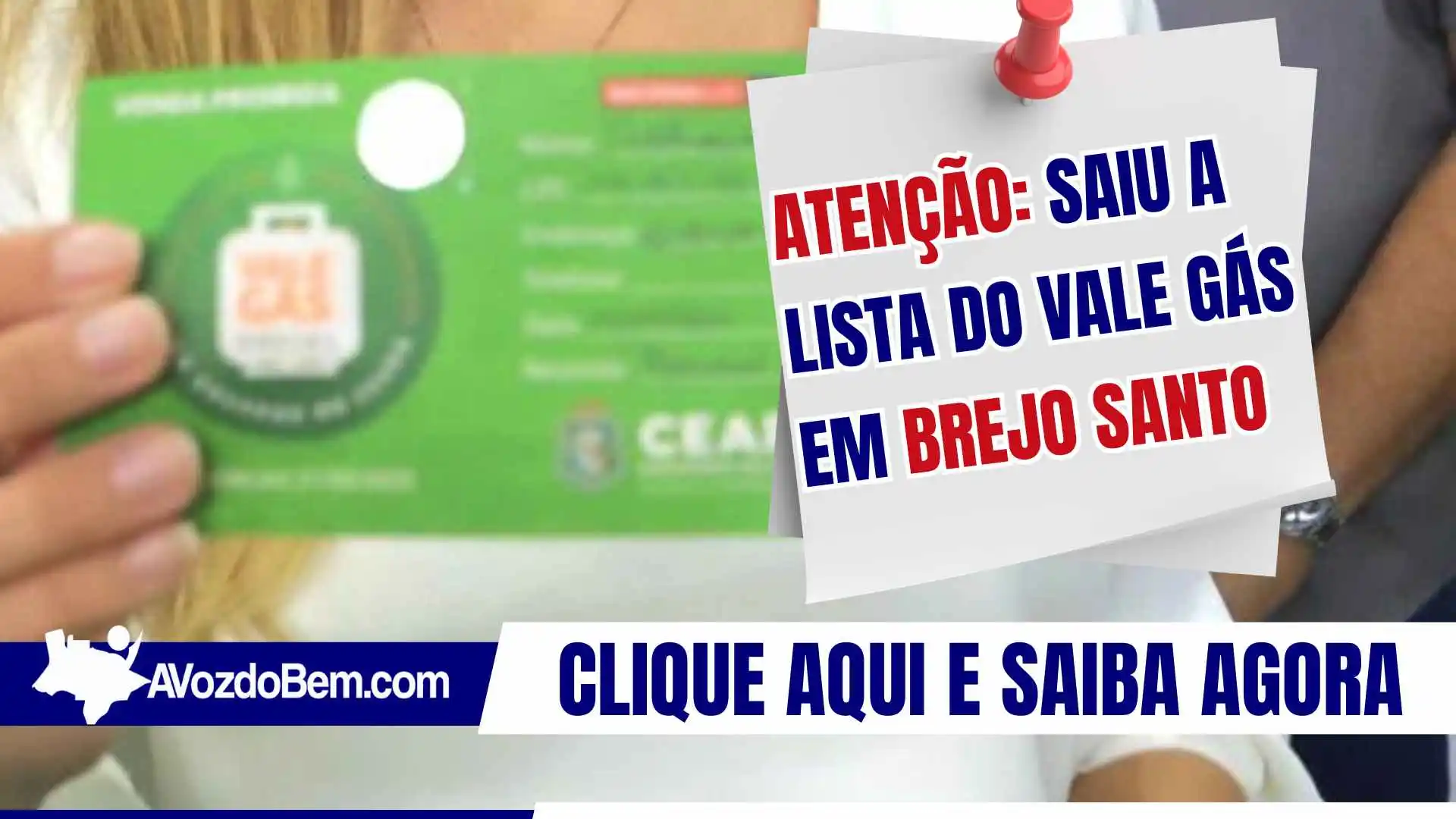 Atenção: saiu a lista do Vale Gás em Brejo Santo