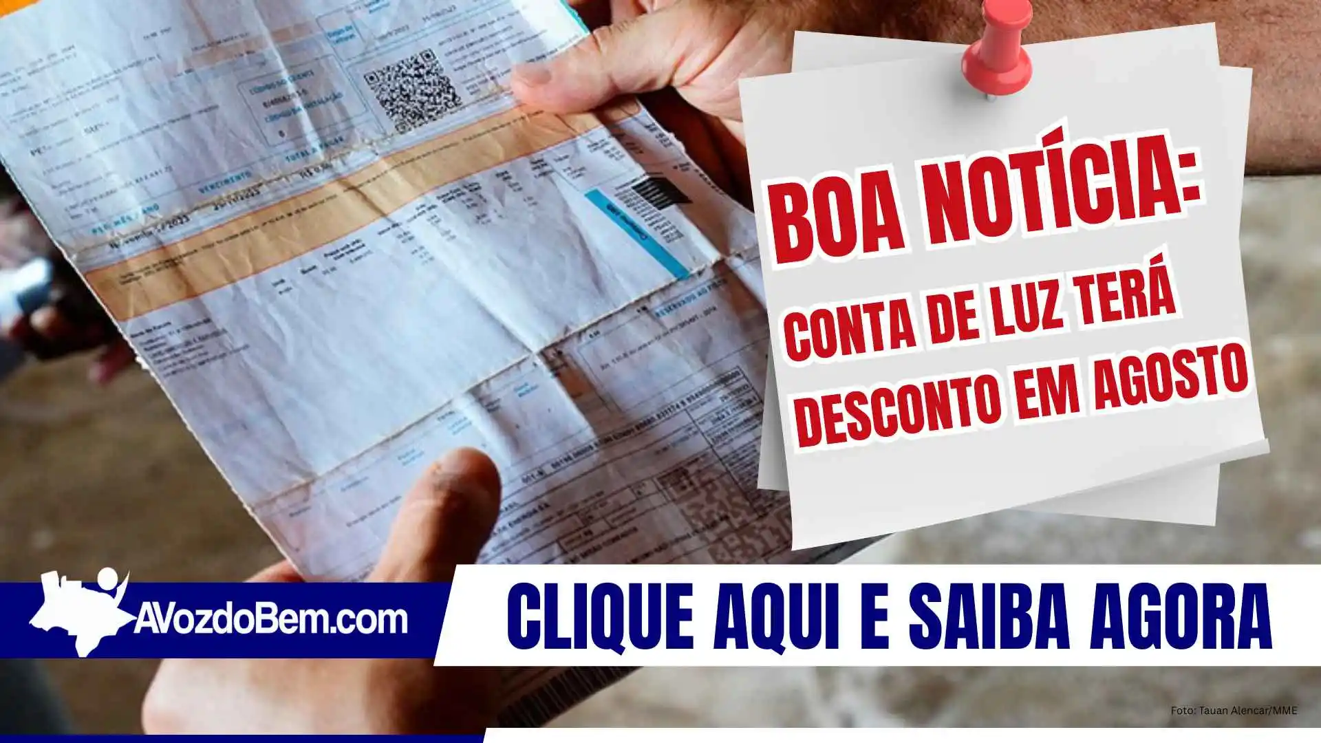 Boa notícia: Conta de luz terá desconto em agosto