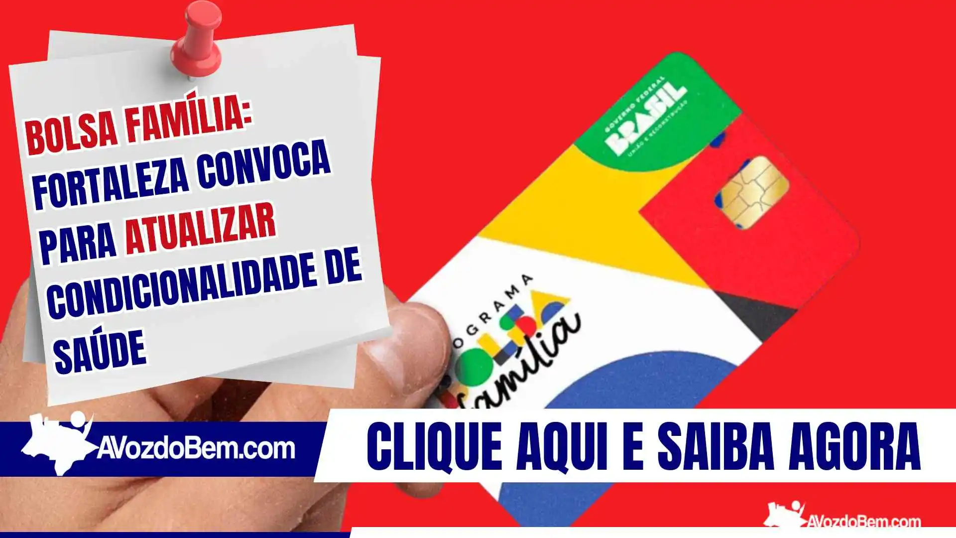 Bolsa Família: Fortaleza convoca para atualizar condicionalidade de saúde