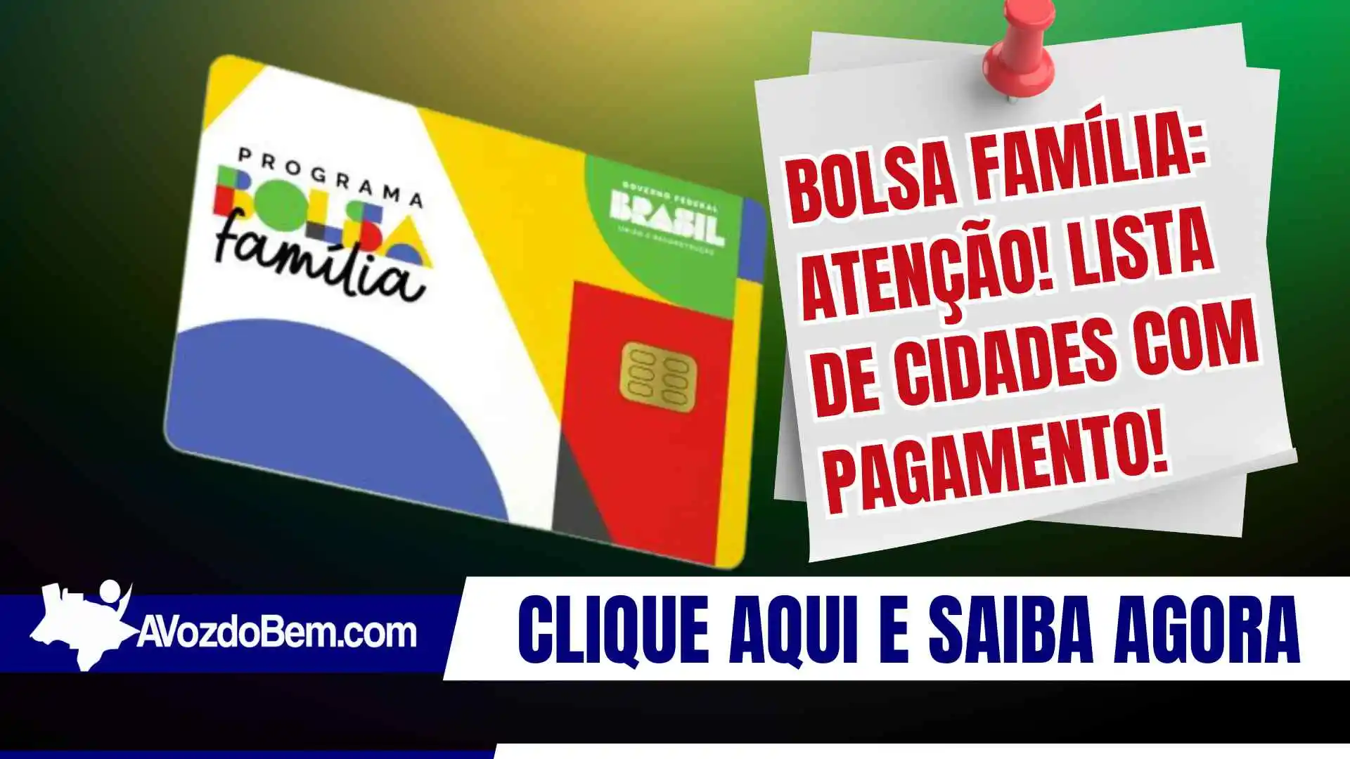 Bolsa Família: atenção! Lista de cidades com pagamento!