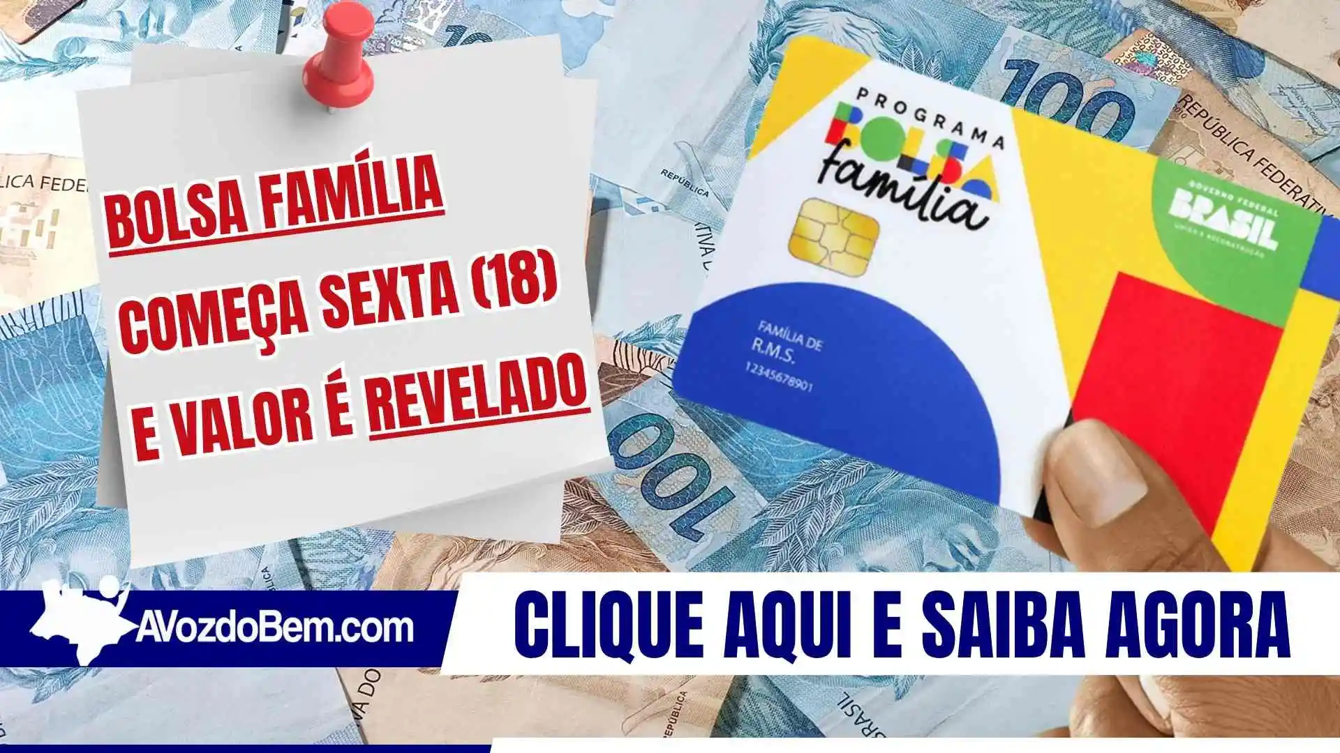 Bolsa Família começa sexta (18) e valor é revelado