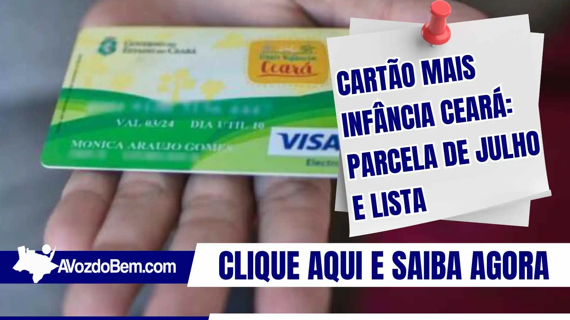 Cartão Mais Infância: parcela de julho e lista