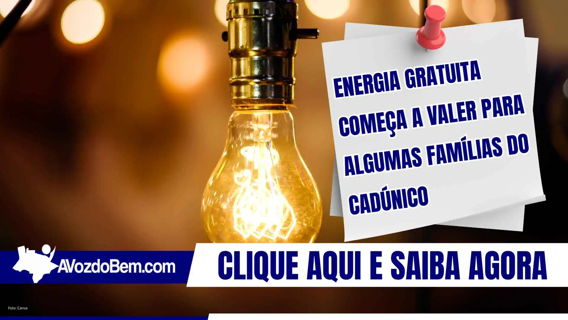 Energia gratuita começa a valer para algumas famílias do CadÚnico