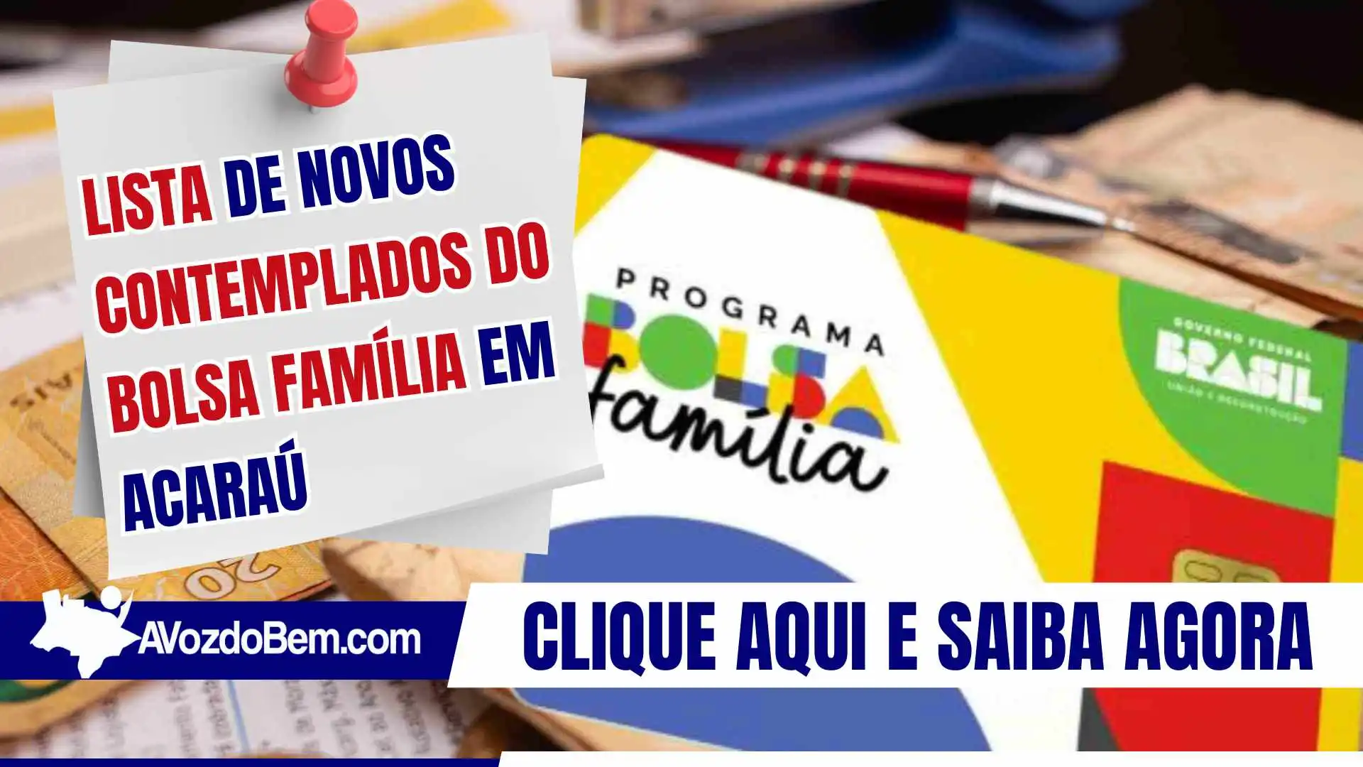 Lista de contemplados do Bolsa Família em Acaraú