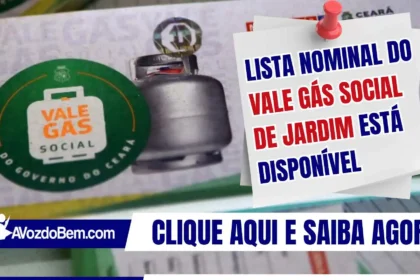 Lista nominal do Vale Gás Social de Jardim está disponível