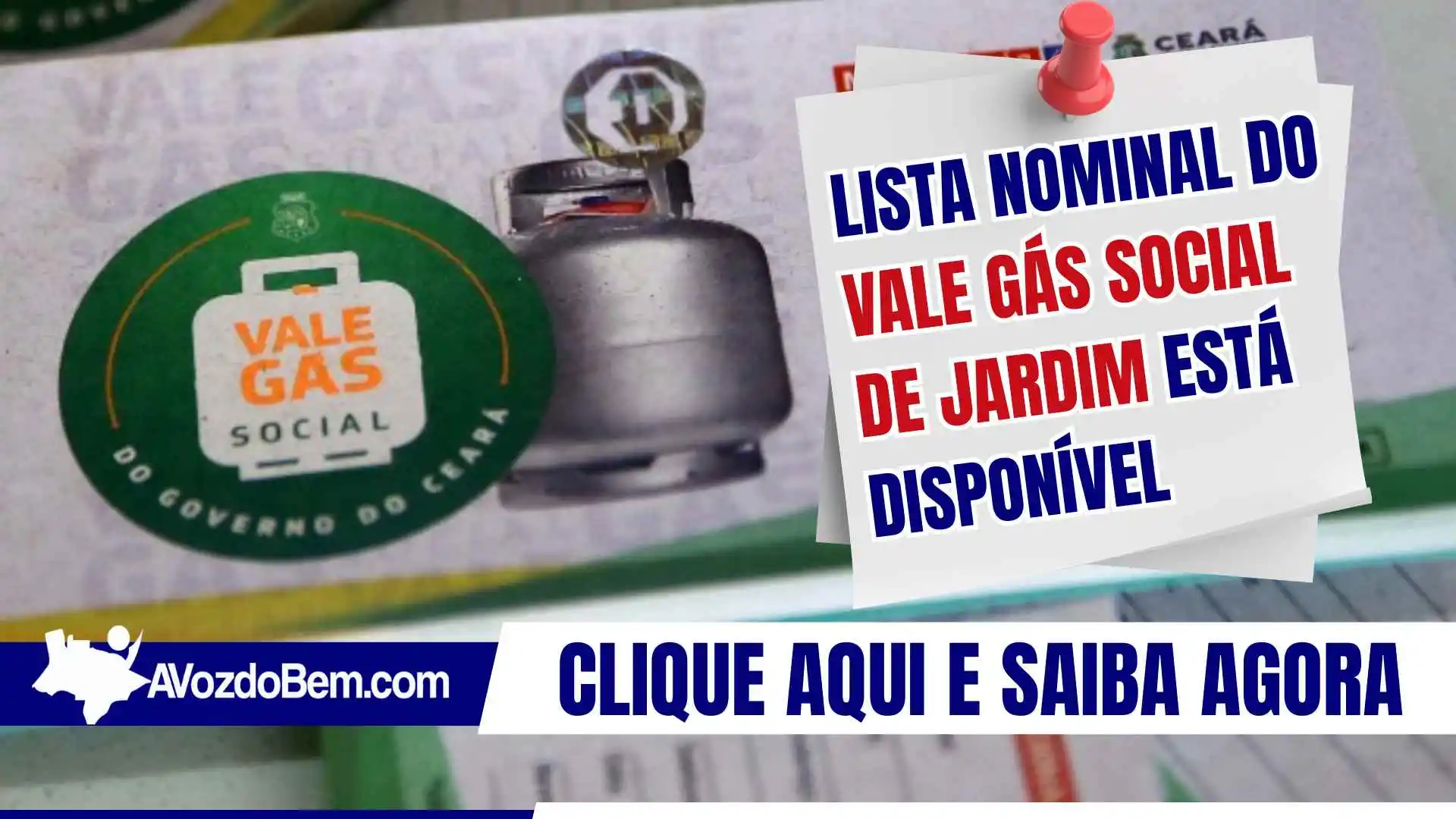 Lista nominal do Vale Gás Social de Jardim está disponível