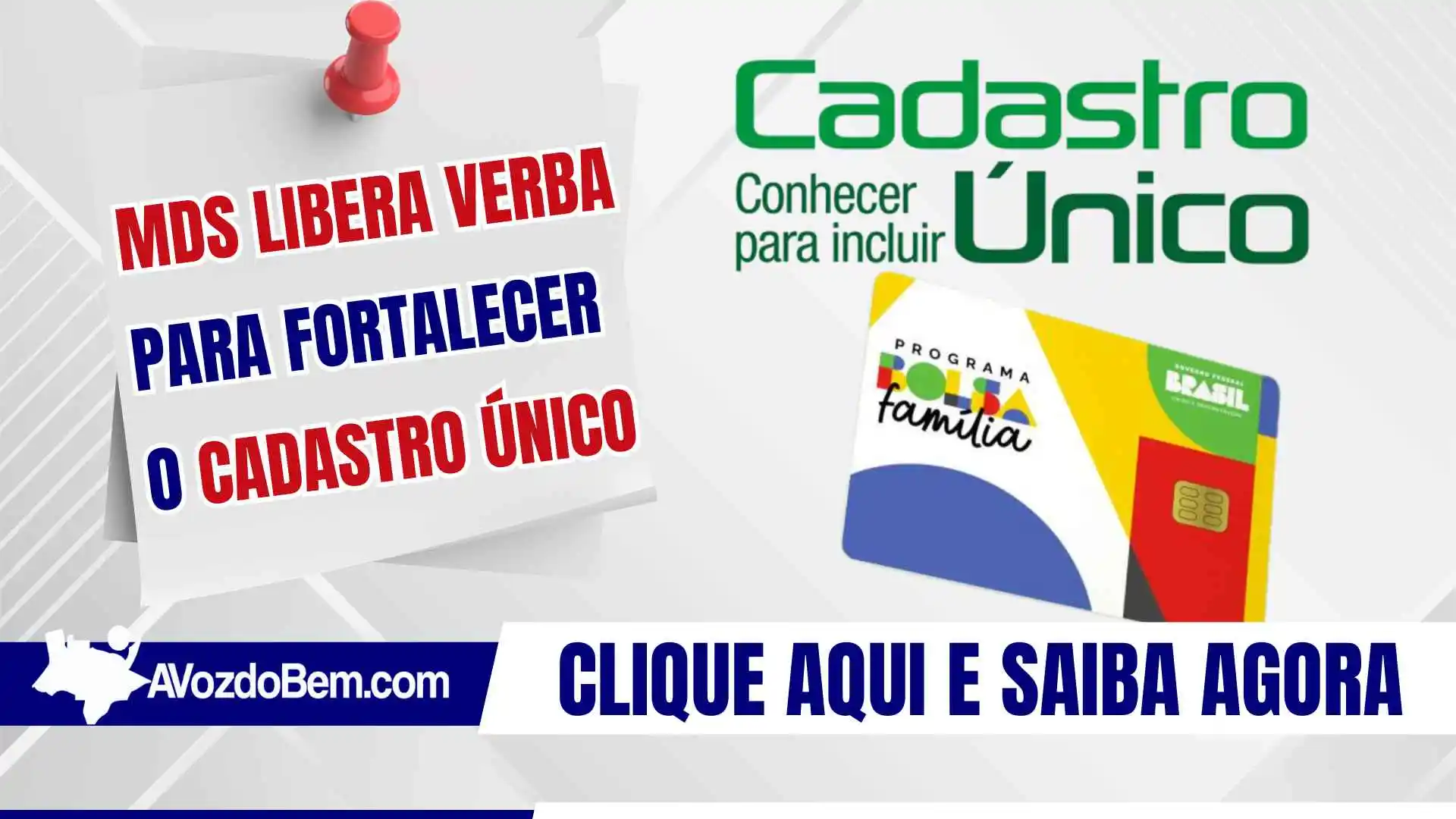 MDS libera verba para fortalecer o Cadastro Único