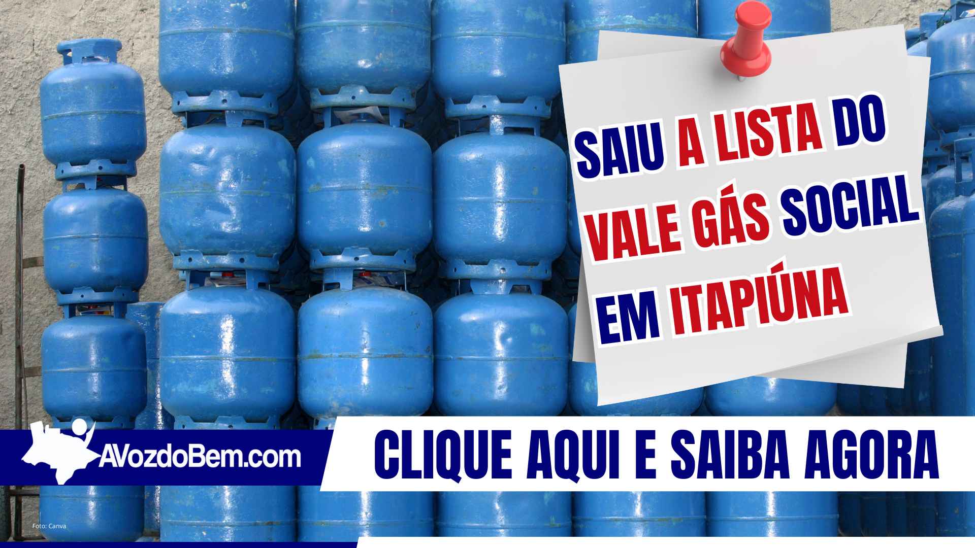 Saiu a lista do Vale Gás Social em Itapiúna