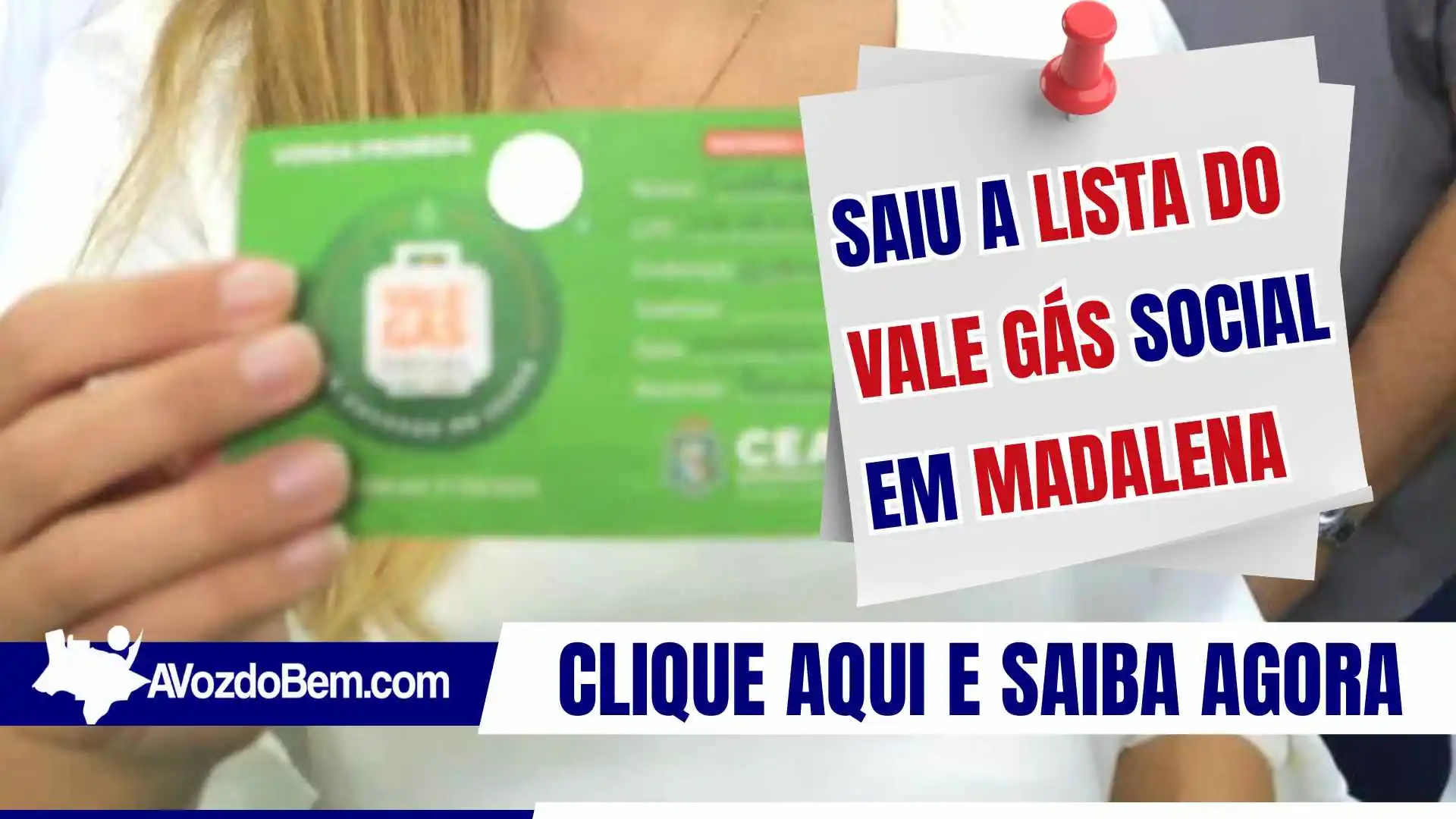 Saiu a lista do Vale Gás Social em Madalena