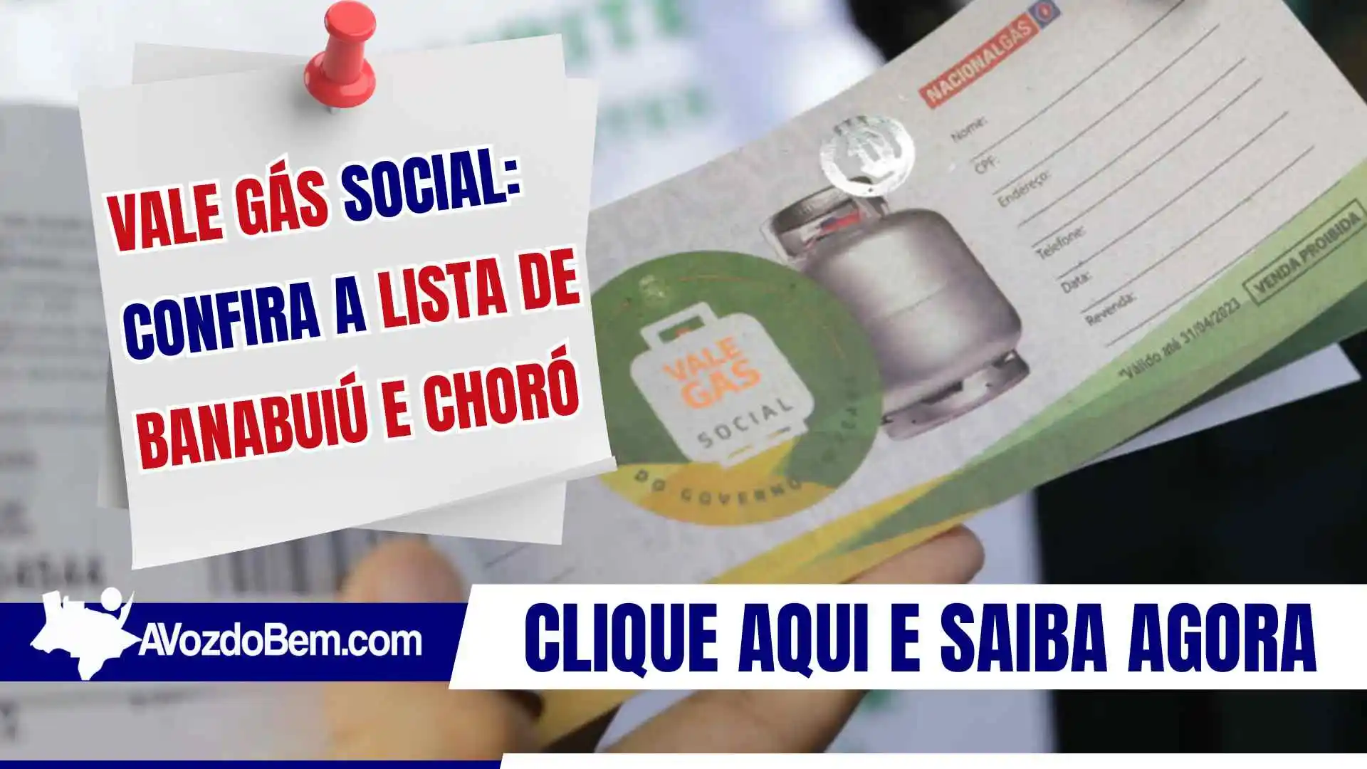 Vale Gás Social: confira a lista de Banabuiú e Choró