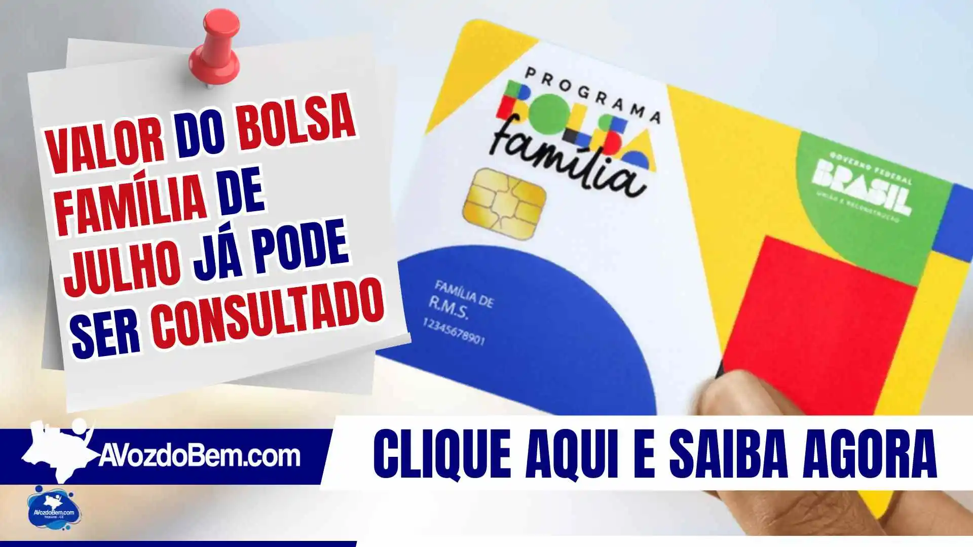Valor do Bolsa Família de julho já pode ser consultado