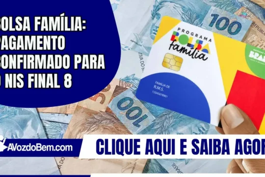 Bolsa Família: Pagamento confirmado para o NIS final 8